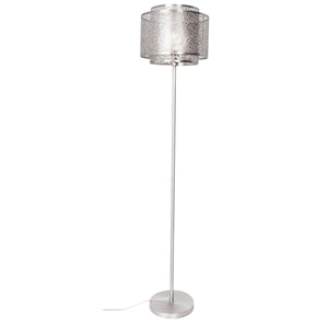 Staande lamp zilver 'Mesh' vloerlamp By Rydens E27 fitting 157cm