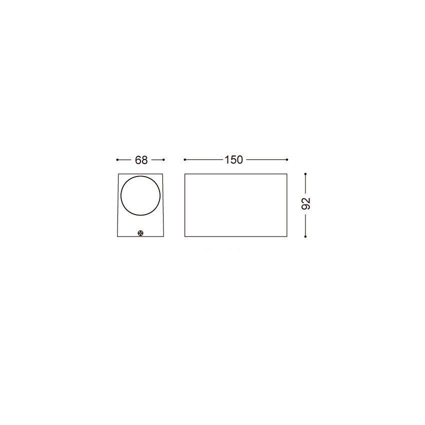 Vierkante led lamp gu10 wit up down