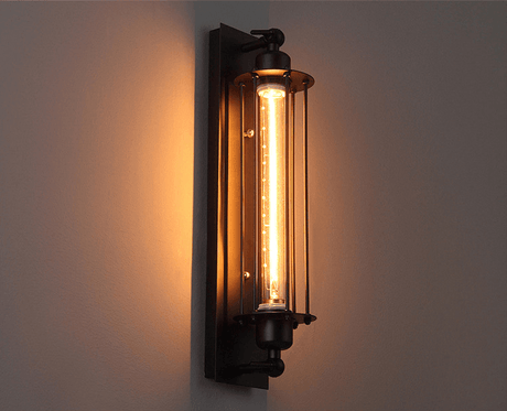 Wandlamp industrieel zwart