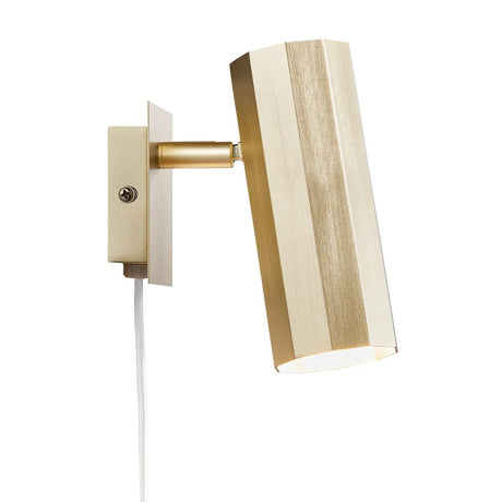 kleine verstelbare leeslamp met GU10 fitting modern schakelaar leeslampje messing