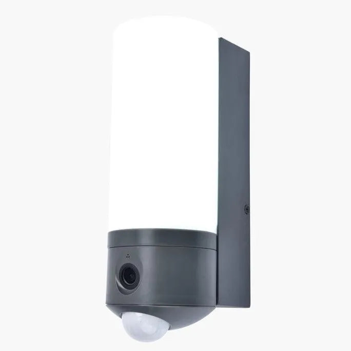 Buitenlamp Voordeur met camera Lutec 'Pollux' beveligingslamp led 24 cm - FOIR