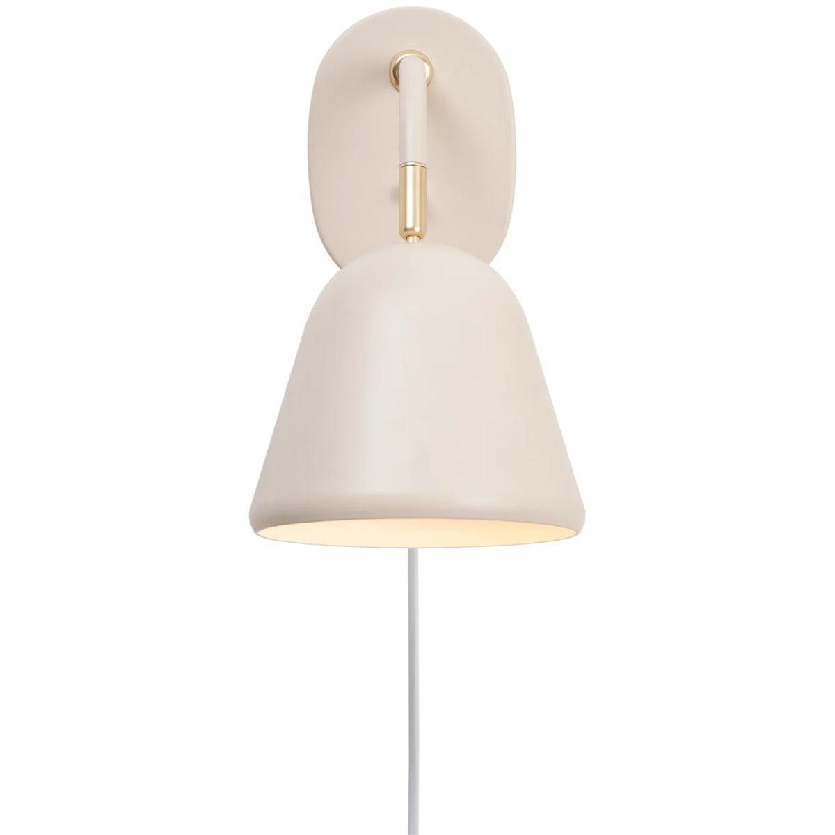 Wandlamp verstelbaar en E14 fitting modern beige messing 