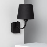 Stoffen kap wandlamp met schakelaar 