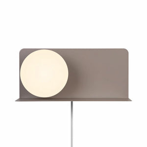 Wandlamp bedlamp opaalglas met plankje Lilibeth - FOIR