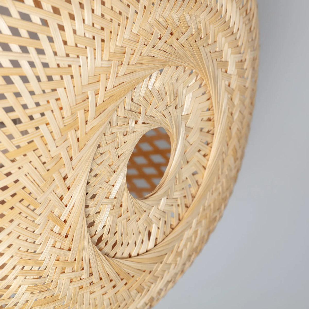 Rotan wandlamp met schakelaar en stekker 'Marnix' E27 fitting 32 cm