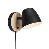 Bedlamp stekker schakelaar hout leeslamp e14 fitting 2112631003