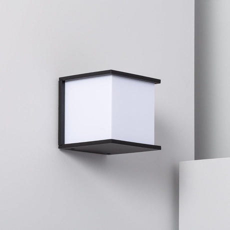 Buitenlamp e27 fitting zwart voor buiten vierkant voordeur