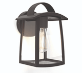 Buitenlamp glas zwart voordeur 'Kelsey' E27 fitting vintage design