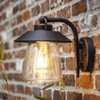 Buitenlamp industrieel wandlamp e27 fitting zwart