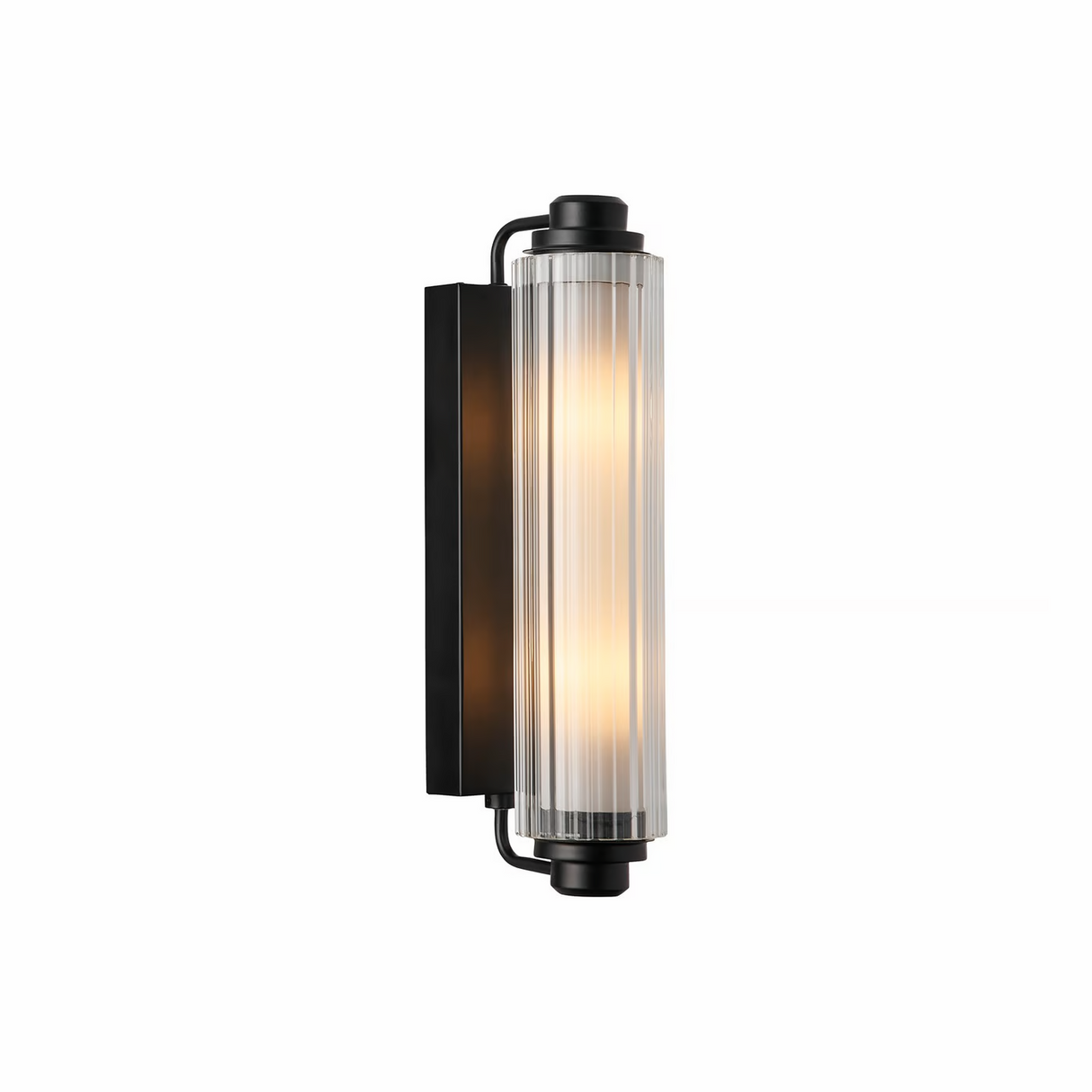 Wandlamp zwart badkamer 'Nimal' e14 spiegel verlichting 35 cm - FOIR