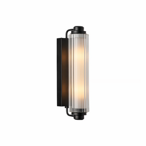 Wandlamp zwart badkamer 'Nimal' e14 spiegel verlichting 35 cm