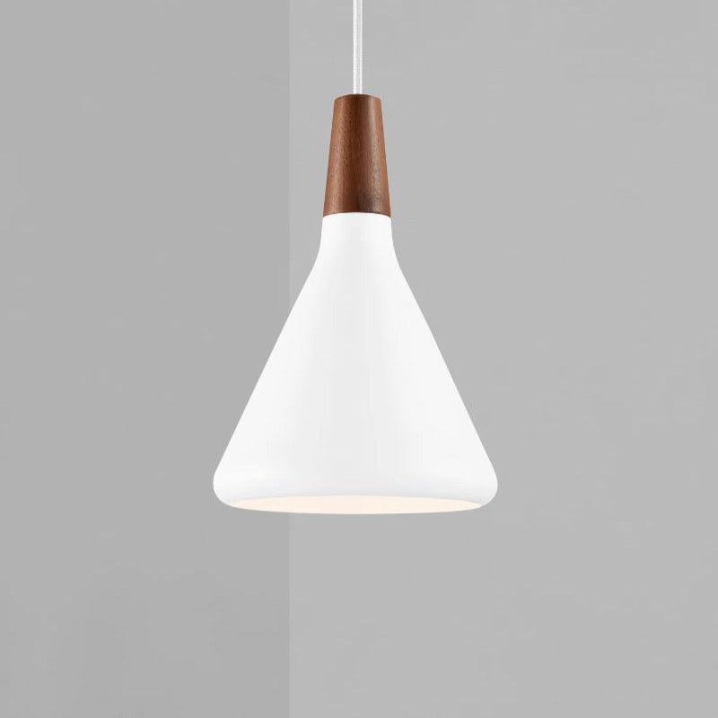 Hanglamp wit en hout met E27 fitting 'Nori 18' DFTP - FOIR