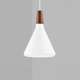 Hanglamp wit en hout met E27 fitting 'Nori 18' DFTP