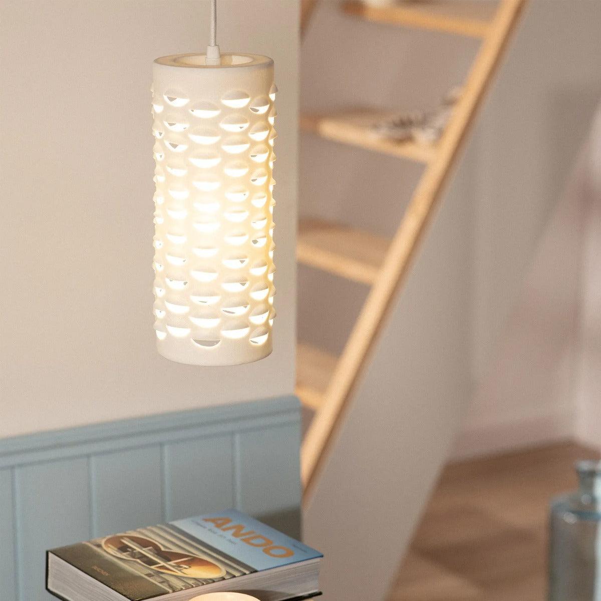 Kleine witte hanglamp keramiek met E27 fitting Anetto - FOIR