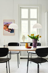 Hanglamp eettafel wit met opaalglazen kap E27 fitting Ellen 30 cm