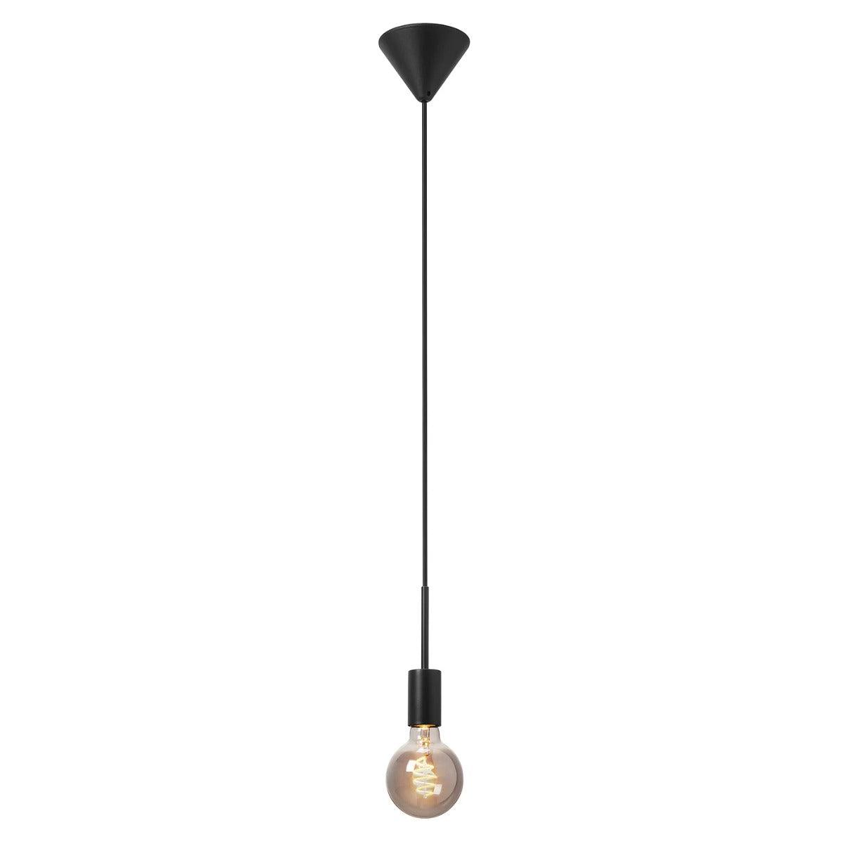 Kleine zwarte hanglamp met e27 fitting Nordlux Paco - FOIR