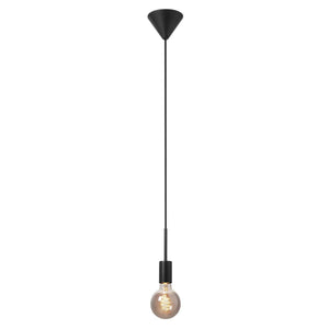 Kleine zwarte hanglamp met e27 fitting Nordlux Paco