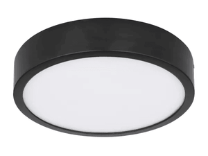 Plafondlamp zwart rond met ingebouwde LED 'Lucena'