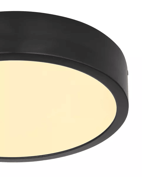 Plafondlamp zwart rond met ingebouwde LED 'Lucena'