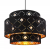 ABbey hanglamp globo lighting met e27 fitting acrylkristallen goud zwart