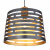 Ablona hanglamp zwart met goud en houten E27 fitting globo lighting metaal 15451H1 9007371411245 