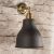 Wandlamp helder messing suede lamp E27 fitting