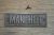 Giet ijzer bord 'MAN HUT' door sign wandbord vintage industrieel 153mm  