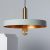 Hanglamp mat grijs en goud met e27 fitting rond minimalistisch industrieel 