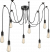 Hanglamp met 8 verschillende e27 fittingen