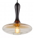 15538H2 globo ligjting aladdin hanglamp met smokeglas en amberglas e27 fitting designverlichting 