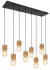 Hanglamp eettafel 8 e27 fittingen hout en metaal globo lighting 54042-8H 9007371417438