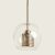 Hanglampje modern glazen kap en goud e27 fitting design 