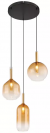 Hanglamp glazen kappen amberglas g9 fittingen globo lighting design LOPUSA  