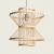 Bruine hanglamp e27 fitting gemaakt van hout design open slaapkamer woonkamer 