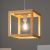 Houten hanglamp vierkant led
