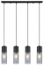 Hanglamp zwart smokeglas e27 fitting annika globo lighting modern minimalistisch 21000-4HB 9007371439768 