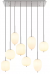 Hanglamp nikkel en opaalglas met e14 fitting globo lighting blacky 15345-8NO 9007371438761 