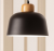 Hanglamp zwart en hout design 'Mawa' e27 fitting metaal 260mm