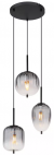 Hanglamp zwart en smokeglas e14 fitting attila design 15215-8 9007371446568  