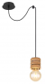 Angeline hanglamp globo lighting met e27 fitting hout en metaal designverlichting 9007371426423 met plafondhaak 54042H