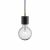 Kleine zwarte hanglamp met E27 fitting en marmeren fitting Nordlux Siv
