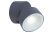 Gevelverlichtichting grijs verstelbaar met helder witte LED 'Trumpet' modern rond buitenlamp 