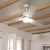 Plafondventilator wit modern led lamp afstandsbediening