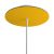 Gele ronde plafondkap 200mm 1 uitgang metaal design 