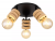 Plafondlamp 3 spots e27 fittingen modern globo lighting hout en metaal 54042-3 9007371417421 