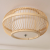 plafondlamp rond wit met hout en e27 fitting 