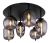  rookglas plafondlamp zwart design by rydens blacky 15345-6D e14 fittingen smoke
