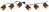 Plafondlamp zwart met gouden kappen met e27 fittingen globo lighting 15431-6