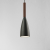 Grijze minimalistische hanglamp met hout & E27 fitting 'Pure'