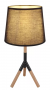 Tafellamp hout met stoffen kap schakelaar stekker globo lighting KIKKI 21629T 9007371441365